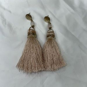 Pink tassel earrings
